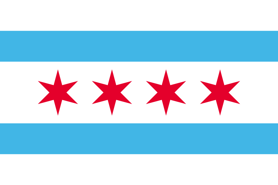 Chicago Flag Manhole Cover